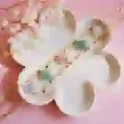 Perlina trifoglio sfaccettata da 13 mm - Quarzo fragola x1