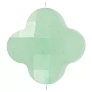 Perlina trifoglio sfaccettata da 13 mm - Avventurina x1