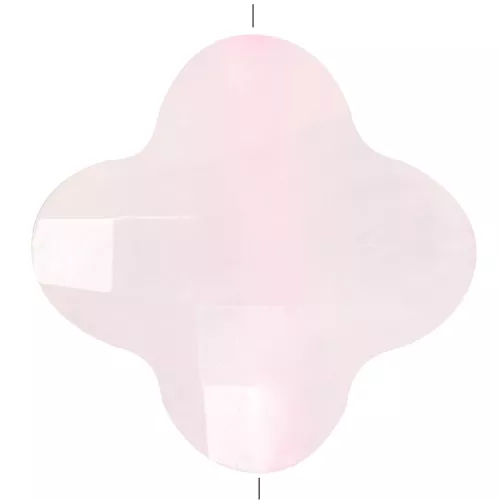Perlina trifoglio sfaccettata da 13 mm - Quarzo rosa x1