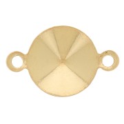 Castone distanziatore PureCrystal Rivoli 1122 cabochon 8 mm - Oro x1|raw }}