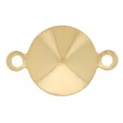 Castone distanziatore PureCrystal Rivoli 1122 cabochon 8 mm - Oro x1