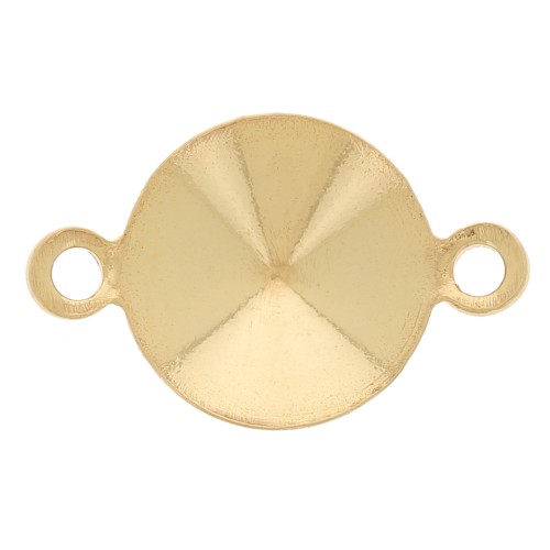 Castone distanziatore PureCrystal Rivoli 1122 cabochon 8 mm - Oro x1