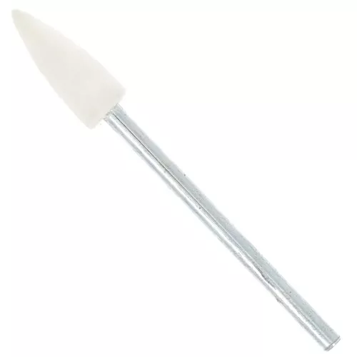 Mola da taglio in feltro, a forma di conchiglia, appuntita - semidura - 16x6 mm x1