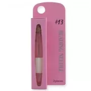 Aghi Tulip corti e fini per rocailles 15/0 - 0,30x35mm (N°13) x2