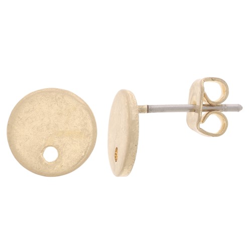 Orecchini a disco con un foro 8 mm - Dorato vintage x2