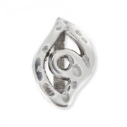 Passante per cuoio regaliz occhio buona fortuna mm. 12 Placcatura argento antico|raw }}