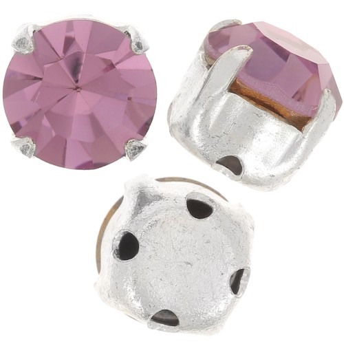 Chatons montés mm. 4 Light Rose x10