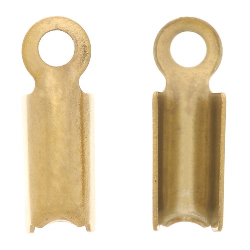 Pinze per lacci da 2 mm - Acciaio inossidabile 304 dorato x4