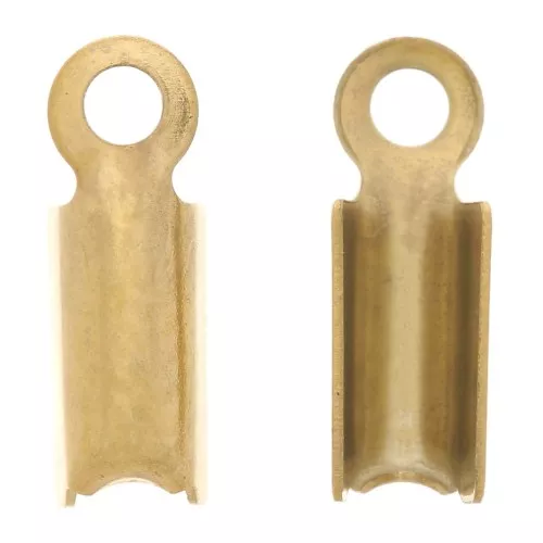 Pinze per lacci da 2 mm - Acciaio inossidabile 304 dorato x4