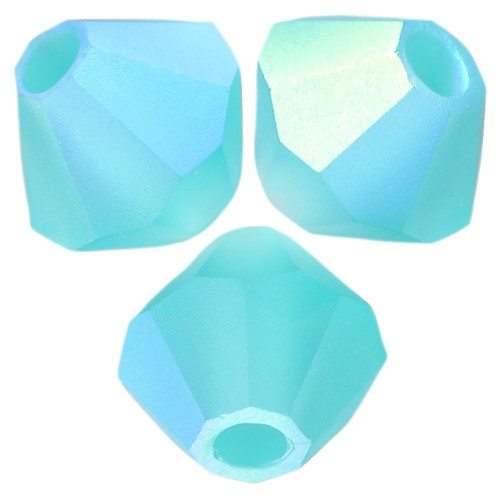 Biconi Preciosa 4 mm - MC Bead Rondell - Blue Zircon AB Matt x30