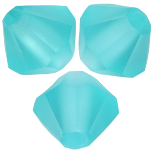 Biconi Preciosa 4 mm - MC Bead Rondell - Blue Zircon Matt x30