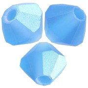 Biconi Preciosa 4 mm - MC Bead Rondell - Capri Blue AB Matt x30
