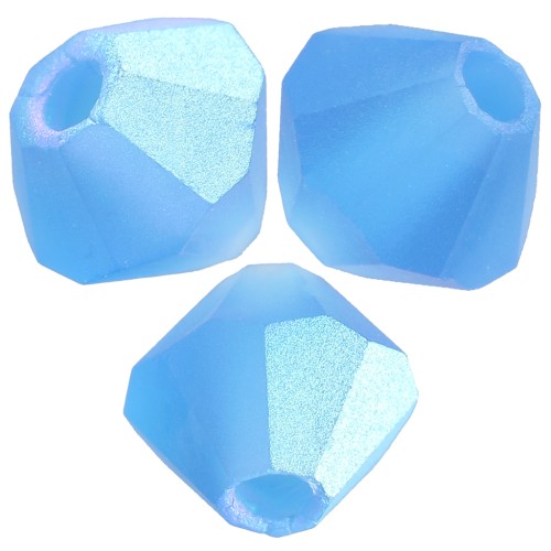 Biconi Preciosa 4 mm - MC Bead Rondell - Capri Blue AB Matt x30