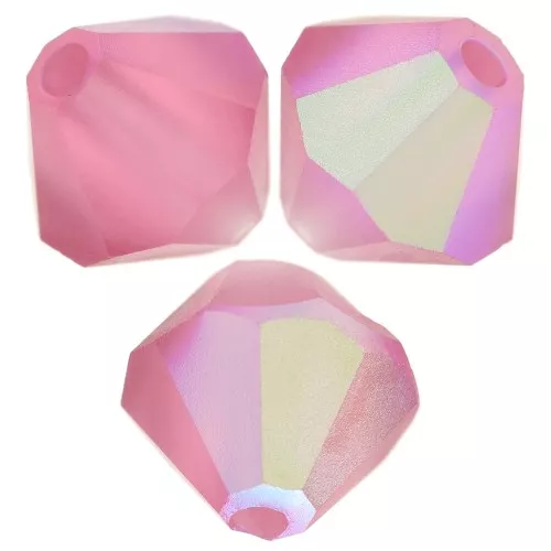 Biconi Preciosa 4 mm - MC Bead Rondell - Indian Pink AB Matt x30