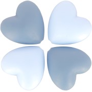 Perline a cuore in silicone 19x20 mm per l'attacco del ciuccio - Multi blu x4|raw }}