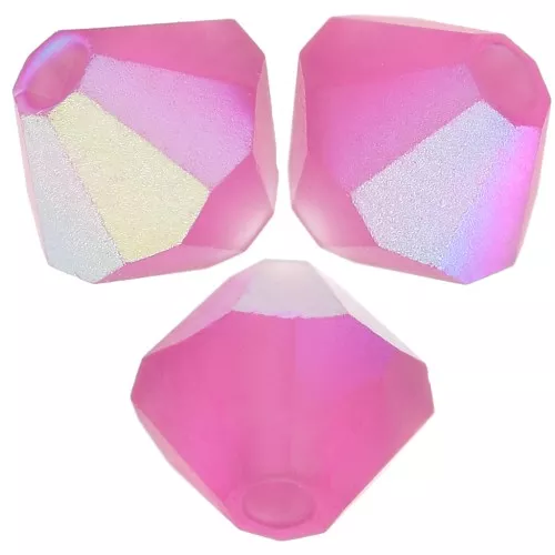 Biconi Preciosa 4 mm - MC Bead Rondell - Fuchsia AB Matt x30