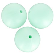 Perline in silicone rotonde da 15 mm per per l'attacco del ciuccio - Menta x3