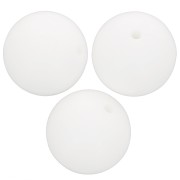 Perline rotonde in silicone da 15 mm per l'attacco del ciuccio - Bianco x3|raw }}