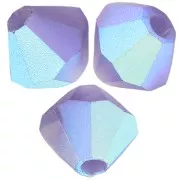 Biconi Preciosa 4 mm - MC Bead Rondell - Deep Tanzanite AB Matt x30