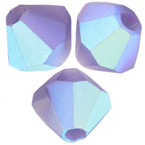 Biconi Preciosa 4 mm - MC Bead Rondell - Deep Tanzanite AB Matt x30