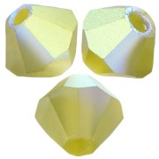Biconi Preciosa 4 mm - MC Bead Rondell - Olivine AB Matt x30