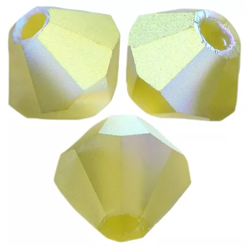 Biconi Preciosa 4 mm - MC Bead Rondell - Olivine AB Matt x30