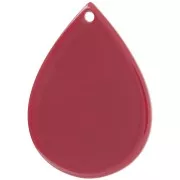 Pendente a goccia 31x22 mm in acetato - Bordeaux x1