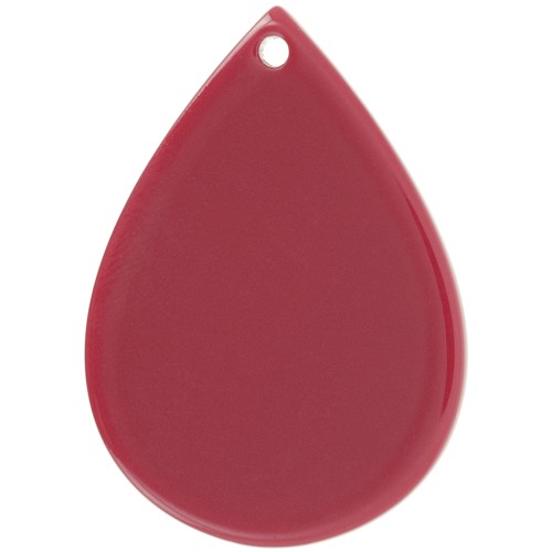 Pendente a goccia 31x22 mm in acetato - Bordeaux x1