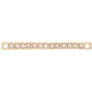Distanziatore 30x2 mm con strass - Oro - Cristallo x1|raw }}