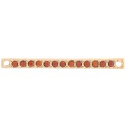 Distanziatore 30x2 mm con strass - Oro - Cognac x1|raw }}