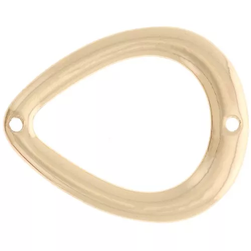 Distanziatore goccia scavato 26x21 mm - Dorato x1