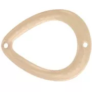 Distanziatore goccia scavato 26x21 mm - Dorato vintage x1