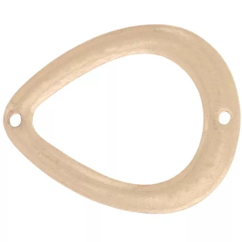 Distanziatore goccia scavato 26x21 mm - Dorato vintage x1