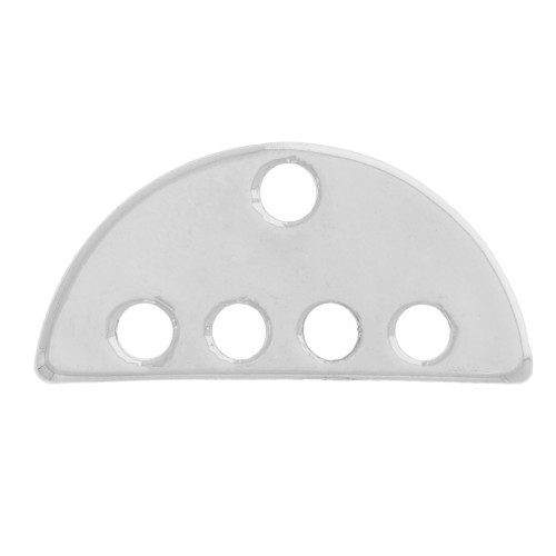 Distanziatore a semicerchio multiforo per candelieri 8x17 mm - Argento x1
