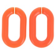 Maglia acrilica ovale 39x23 mm - Arancione x1