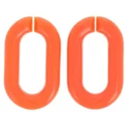 Maglia acrilica ovale 39x23 mm - Arancione x1