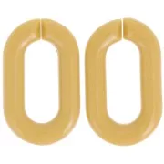 Maglia acrilica ovale 39x23 mm - Ocra x1