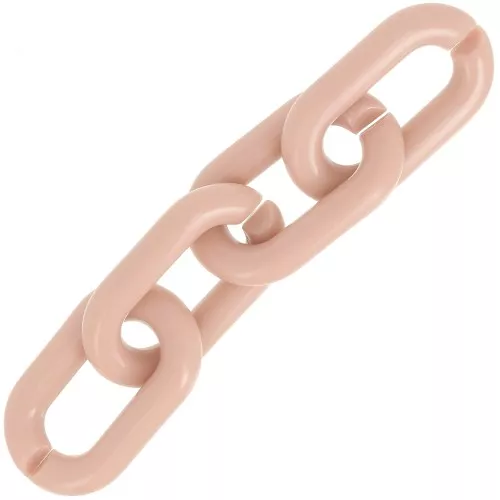 Maglia ovale in acrilico 39x23 mm - Nude x1