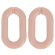 Maglia ovale in acrilico 39x23 mm - Nude x1