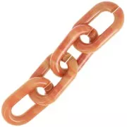 Maglia acrilica ovale 39x23 mm - Marmo terracotta x1