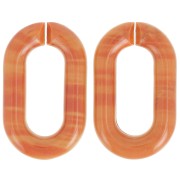 Maglia acrilica ovale 39x23 mm - Marmo terracotta x1