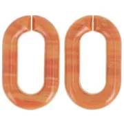 Maglia acrilica ovale 39x23 mm - Marmo terracotta x1