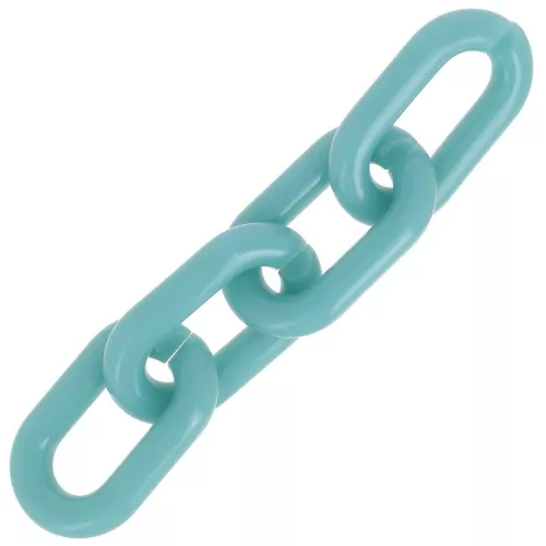 Maglia ovale in acrilico 39x23 mm - Blu laguna x1