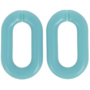 Maglia ovale in acrilico 39x23 mm - Blu laguna x1