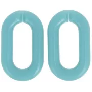 Maglia ovale in acrilico 39x23 mm - Blu laguna x1