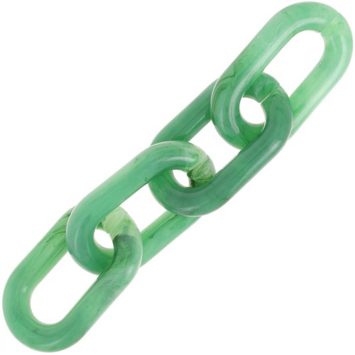 Maglia acrilica ovale 39x23 mm - Marmo verde x1
