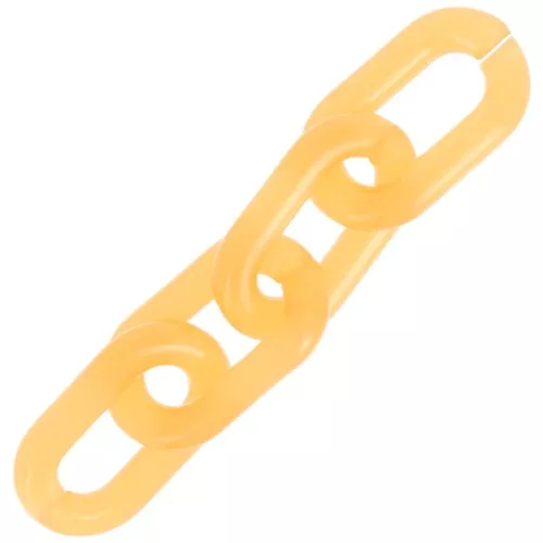 Maglia ovale in acrilico trasparente 39x23 mm - Arancione chiaro x1