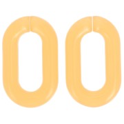 Maglia ovale in acrilico trasparente 39x23 mm - Arancione chiaro x1