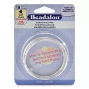 Filo di rame tondo da 1,02 mm - German Style Wire - Argentato x 4 m