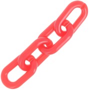 Maglia ovale in acrilico trasparente 39x23 mm - Rosso x1|raw }}